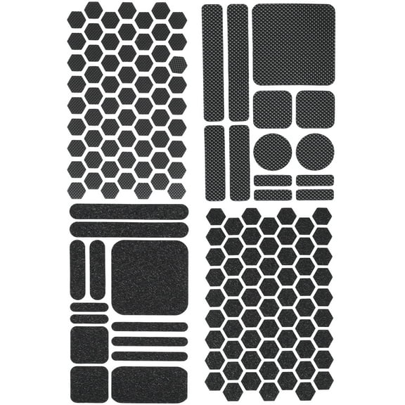 152pcs Universal Grip Tape, Nakedcellphone Tactical Decal/Stickers for iPhone, Flip Phone, iPod Touch, Apple TV Remote Control, XBOX / PS5 Gaming Controller, Switch, Mouse, Tools, etc - Black