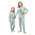 thumbnail image 2 of Onlypjs Easter Family Matching Pajamas Set Bunny-Eared Dinosaur Print – Soft Long Sleeve Sleepwear for Men and Women, Cozy Loungewear, 2 of 7