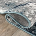 thumbnail image 6 of World Rug Gallery Contemporary Abstract Distressed Area Rug - Blue 5' x 7', 6 of 9