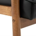 thumbnail image 6 of Ktaxon Mid Century Accent Chair, Wood Frame Armchair, Single sofa with Faux PU Leather Black, 6 of 9