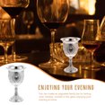 thumbnail image 3 of Retro Goblet with Exquisite Patterns for Home Use White Zinc Alloy Cup 3.5 Inches, 3 of 5