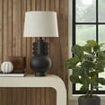 thumbnail image 3 of 29" Matte Black Ceramic Spherical Table Lamp - Nourison, 3 of 7