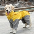 thumbnail image 1 of Zhuge Chubasquero impermeable para perros, ropa ligera para la lluvia para mascotas con capucha tipo poncho, XL, A01, 1 of 2