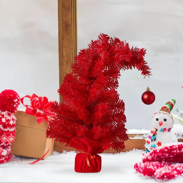 Mini adornos navideños rosas con forma de copo de nieve, mini árbol de Navidad de 45 cm, decoración navideña para ventanas de escritorio, adornos navideños para exteriores, decoraciones navideñas, dec
