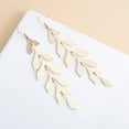 thumbnail image 6 of Cheers US 1 Pair Bohemian Multi Layered Filigree Leaves Dangle Drop Long Statement Earrings, 6 of 7