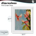 thumbnail image 4 of Stupell Industries Coastal Botanical Parrots in Flight White Framed Print Under Glass, 17 x 21, by The Prints Vibe, 4 of 8