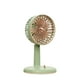 thumbnail image 2 of Ventilador portátil recargable USB - Ventilador de sobremesa de 2 velocidades con inclinación ajustable, 5 aspas para una refrigeración silenciosa y fuerte - blanco, verde, rosa, amarillo, 2 of 8