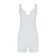 thumbnail image 4 of Lenpel Women's Workout Jumpsuits V Neck Sleeveless Slim Running Ribbed Knit Rompers Athletic Summer Outfits, 4 of 7