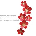 thumbnail image 7 of Visland 1Set Paper Flowers DIY Artificial Red Floral Wall Art Paper Flower Decoration for Wedding, 7 of 7