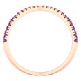 thumbnail image 3 of 0.245 ctw Statement Anniversary Ring for Women | Round Cut Natural Amethyst | Hyperallergenic Solid 14K Rose Gold, 3 of 5