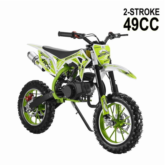 49cc Dirt Bike for Kids, 2-Stroke, New Off Road Mini Motorcycle, Gas Power Motocross Bike, Kids Dirt Bike with Front Rear Disc Brakes,Speeds up to 40KM/H