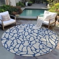 thumbnail image 6 of Addison Rugs Chantille Indoor/Outdoor Transitional Geometric Beige Washable Round Rug, 8' x 8', 6 of 6