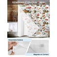 thumbnail image 3 of No Hook Cloth Fabric Shower Curtain with Snap in Liner, Fall Mushroom Waterproof Shower Curtains Set with See Through Top Window, Watercolor Country Botanical Leaves Herbs Bath Curtains 72"x96", 3 of 6