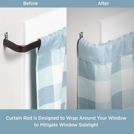 Kenney 28-48 Basic Steel Adjustable Curtain Rod, Espresso