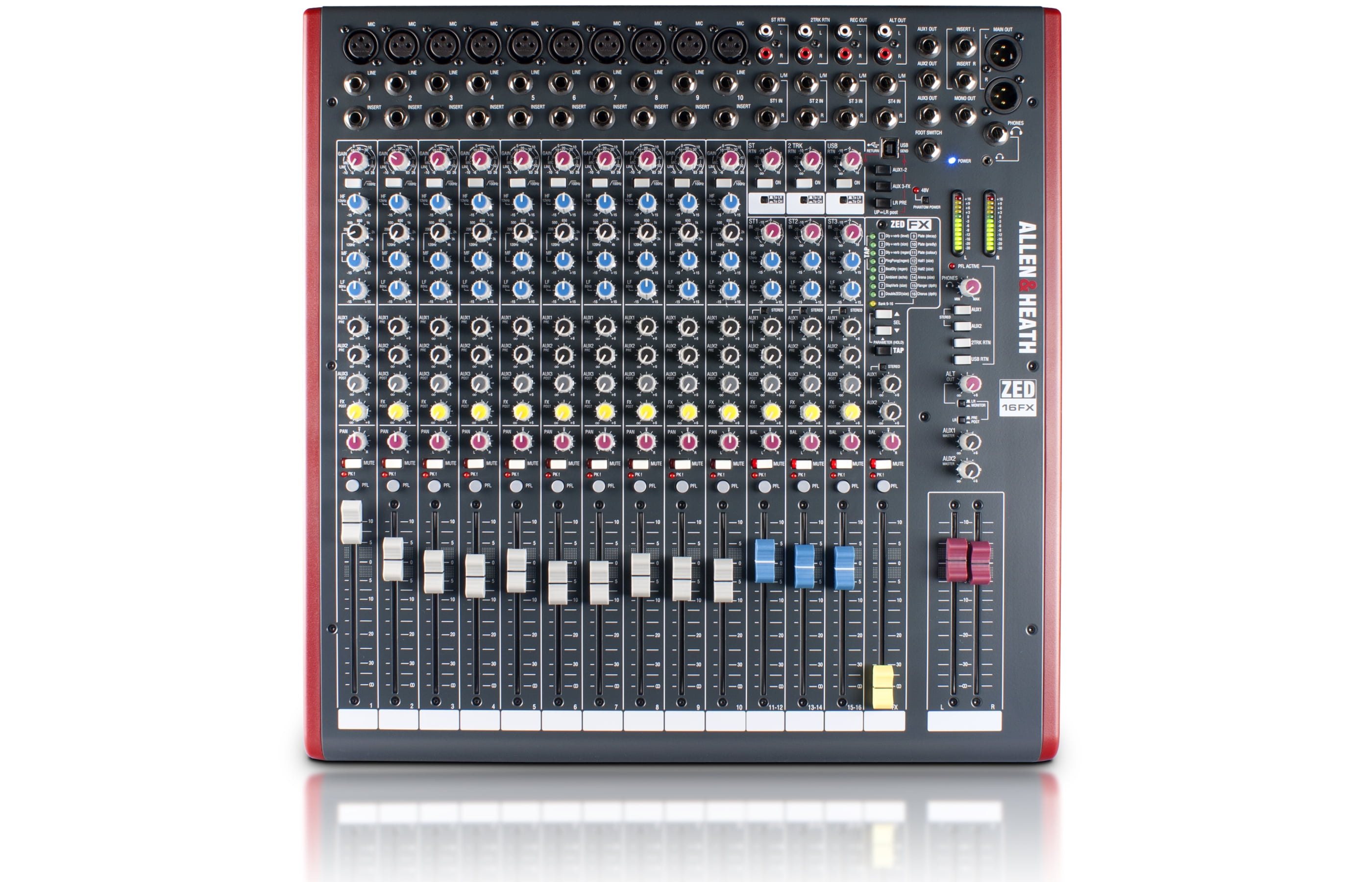 Allen Heath Zed 16fx 16 Input Usb Audio Mixer With Effects Walmart Com Walmart Com