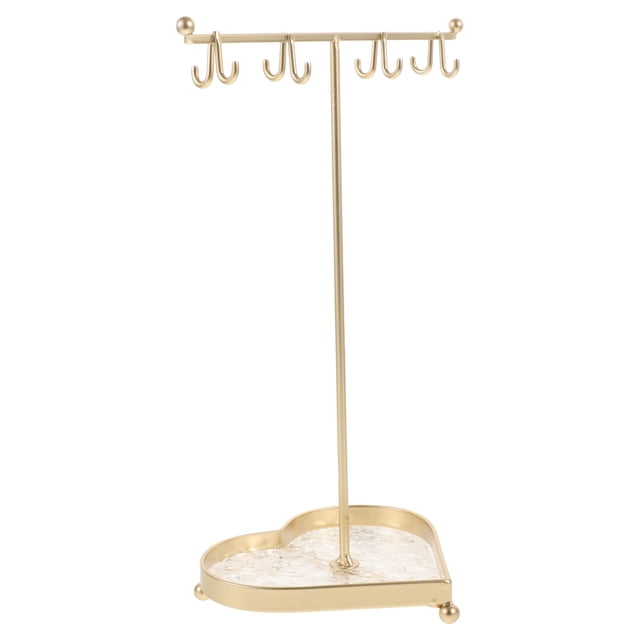 NUOLUX Organizador De Joyas De Metal Dorado Con Forma Novedosa Perfecto Para Exhibir Collares Y Pulseras