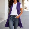 thumbnail image 2 of Bibifish Womens Knit Vest Cardigan Sweaters Sleeveless Maxi Length Relaxed Fit Open Front With Pockets Cardigans, 2 of 5
