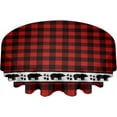 thumbnail image 2 of Red Black Plaid Bear Round Tablecloth 60 Inch - Waterproof Fabric Table Cloth Protector, Forest Wild Bear Silhouette Tablecloths Washable Table Cover for Kitchen Banquet Coffee Table Outdoor Party, 2 of 6