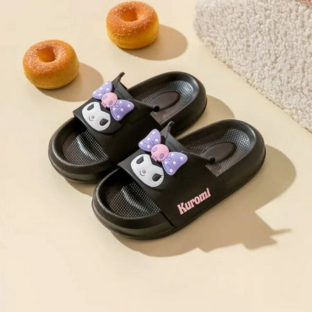 

Kawaii Sanrio Hello Kitty Slippers Cartoon Kuromi Women‘s Outdoor Sandals Home Anti Slip Soft Children‘s Beach Shoes Girl Gift