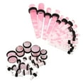 thumbnail image 6 of 32Pcs Ear Gauges Taper with Double O - s 14G - - Pink, 6 of 8
