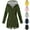 Black, variant on Womens Rain Jacket Waterproof with Hood Utility Outdoor Hiking Windbreaker 2024 Winter Fall Casual Solid Color Full Zip Trench Coat with Pockets，Black，L