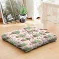 thumbnail image 4 of Watercolor Cactus Floor Pillow&nbsp;– 22x22 Inch Large Cushion, Dutch Velvet, Soft-Blended Agave Illustration (Serene & Artistic), 4 of 7