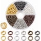 thumbnail image 1 of Aproximadamente 1700 piezas de anillos de hierro partidos, anillo de salto de doble bucle, diámetro de 4 mm, alambre de calibre 21, 6 colores para accesorios de joyería., 1 of 9