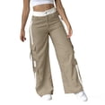 thumbnail image 5 of Juslio Women Pants Striped Casual Comfortable High Waist Straight Pants, 5 of 6