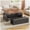 Black+Brown, variant on 43.3'' Lift Top Coffee Table Set with Ottoman Bench, Modern Coffee Table with 3 Storage Drawers and Hidden Compartment for Living Room