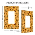 thumbnail image 3 of Rocae Modern Wood Grain Sunflower for Decorator Light Switch or Receptacle Outlet Wall Plate,Polycarbonate Thermoplastic-Style U, 3 of 6