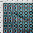 thumbnail image 3 of oneOone Rayon Medium Blue Fabric Geometric Sewing Craft Projects Fabric Prints By Yard 56 Inch Wide, 3 of 4