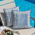 thumbnail image 4 of Throw Pillow Covers, Blue Spring Floral 16x16 Pillow Covers for Couch/Sofa/Bed, Vintage Elegant Summer Botanical Decorative Square Linen Cushion Pillowcase for Home Decor, 4 of 9