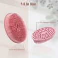 thumbnail image 2 of NOMADIC NOOK Shower Silicone 2 in 1 Body Scrubber 2 Pcs Green Pink, 2 of 7