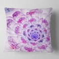 thumbnail image 2 of Designart Large Purple Fractal Flower Petals - Floral Throw Pillow - 16x16, 2 of 5