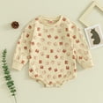 thumbnail image 2 of Bagilaanoe Newborn Baby Girl Oversized Romper Sweatshirt Long Sleeve Bodysuits Print Pullover 6M 12M 18M 24M Infant Casual Tee Tops, 2 of 7