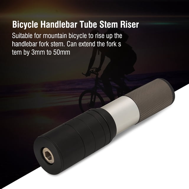 Bike Handlebar Tube Stem Riser Extension Extender Cycling Accessories, Adjustable Height, Aluminum Alloy, Suitable for Mountain Bike