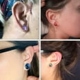 thumbnail image 5 of ZS 4 Pairs Glass Ear Gauges Mushroom Ear Plugs and Tunnels Single Flare Ear Stretching Piercing 0g 00g, 5 of 9
