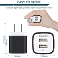 thumbnail image 2 of Charger Block,USB Wall Charger Adapter,AILKIN 2.1A Dual Port Fast Charging Station Plug Charger Blocks iPhone Wall Charger,Black, 2 of 5