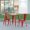 Brown Top/Red Frame, variant on Emma + Oliver Indoor/Outdoor Dining Table, 23.75" Square All Weather Black Poly Resin Top with Black Steel Base