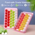 thumbnail image 3 of Ice Cube Trays for Freezer, 2X Round Ice Molds Cube Ball Maker with Bin Spoon Tong – Making 66pcs Pellet Ice Trays Fancy Icecubetrayes (Pink), 3 of 5