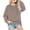 Brown, variant on Girls Crewneck Sweatshirt Long Sleeve Pullover Tops Drop Shoulder Side Split Sweatshirts