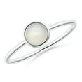 thumbnail image 1 of Angara Natural Moonstone Ring - Bezel Set Round Moonstone Stackable Ring in 14K White Gold for Women (Ring Size = 4), 1 of 8