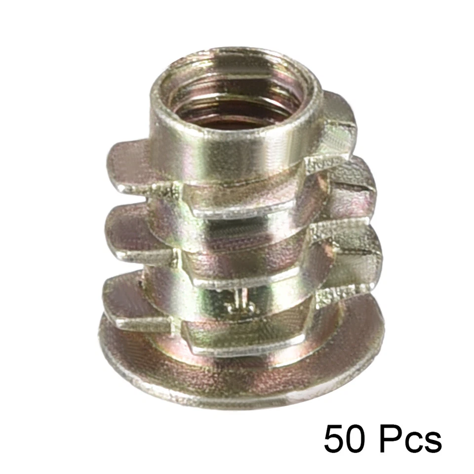 CIRCLE- Threaded Insert Nuts Zinc Alloy Hex Socket M5 Internal Threads 10Mm Length 50Pcs