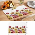 thumbnail image 6 of Retro Yellow Placemats Set of 2, Red Daisy Floral Watercolor Plants Farmhouse Non-Slip Place Mats Washable Table Mats for Kitchen Dining Table Decorations Indoor/Outdoor, 6 of 9