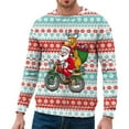 thumbnail image 4 of PMUYBHF Chandail à Capuche pour Hommes Noir Automne et Hiver Tendance Décontractée Imprimé de Noël Chandail Col Rond Chandails en Molleton pour Hommes Sans Capuche, 4 of 4