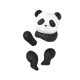 thumbnail image 4 of Ornamento de escuadrón de árboles de animales accesorios para paisajes al aire libre resina Panda, 4 of 8
