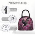 thumbnail image 4 of Rocae Flower Bald Eagle for Leakproof Lunch Box for Adults, Wide Opening Lunch Tote Bag, Reusable Lunch Cooler Bag, 4 of 6