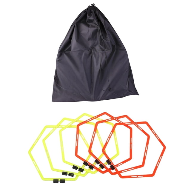 Lipstore 6 Pieces Agility Rings Multipurpose Jumping Ladder for Games Exercise Sports hexagon