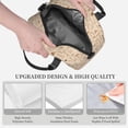 thumbnail image 3 of Uemuo Coffee Time Printed Lunch Bag Lunch Box Reusable Insulated Lunch Tote Bag, Leakproof Thermal Cooler Sack Food Handbags Case High Capacity, 3 of 5