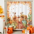 thumbnail image 4 of Shower Curtains for Bathroom-72"x72",Fall Sunflowers Thanksgiving Pumpkin Waterproof Bath Curtain Grommet Shower Curtain Set with Hooks, 4 of 6